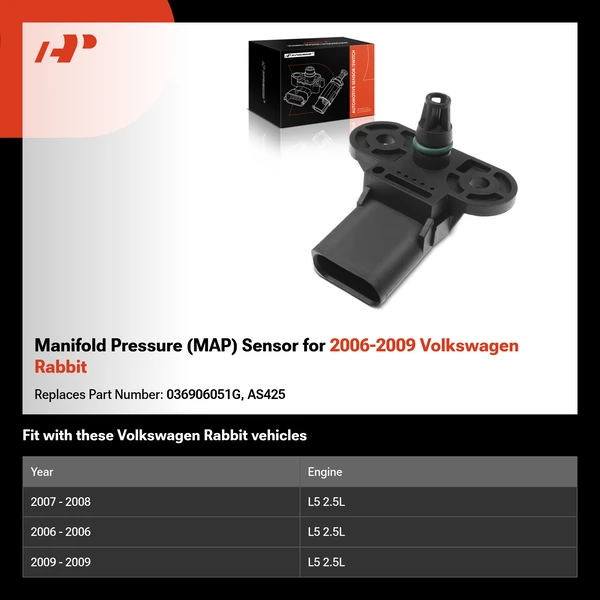 Manifold Pressure (MAP) Sensor for 2006-2009 Volkswagen Rabbit