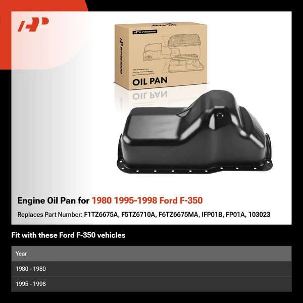 Engine Oil Pan for 1980 1995-1998 Ford F-350