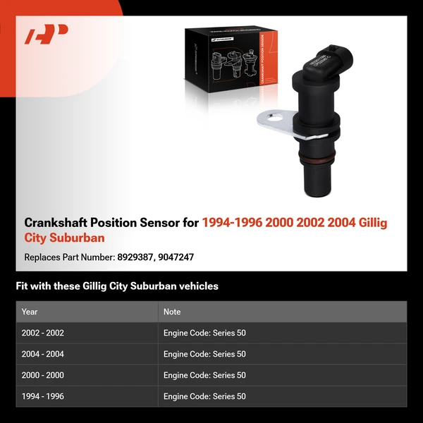 Crankshaft Position Sensor for 1994-1996 2000 2002 2004 Gillig City Suburban