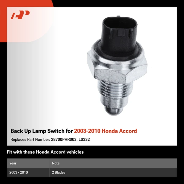 Back Up Lamp Switch for 2003-2010 Honda Accord