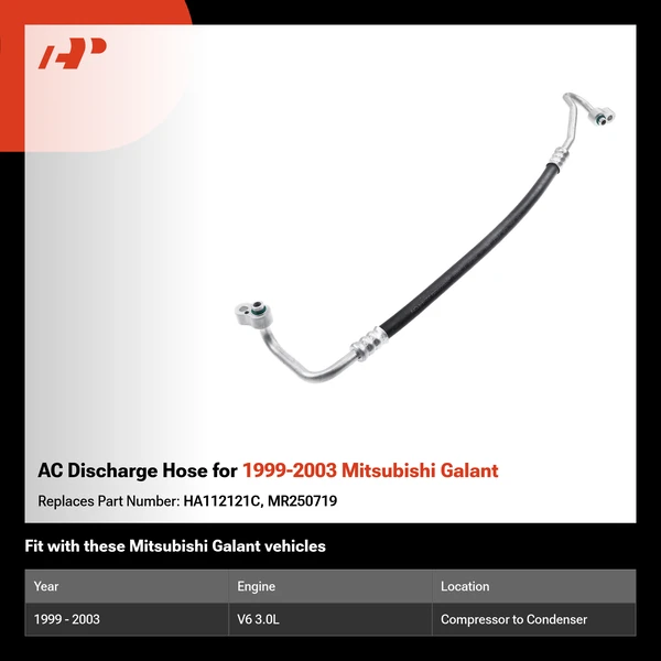 AC Discharge Hose for 1999-2003 Mitsubishi Galant