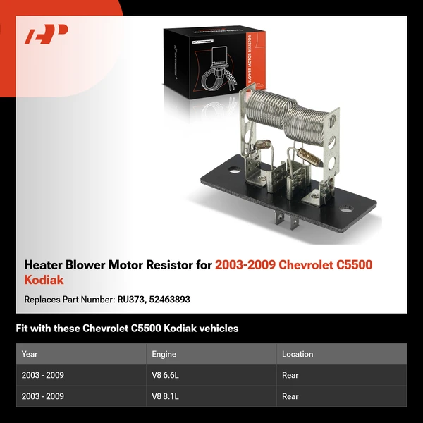 Heater Blower Motor Resistor for 2003-2009 Chevrolet C5500 Kodiak