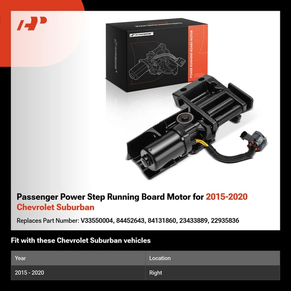 Passenger Power Step Running Board Motor for 2015-2020 Chevrolet Suburban