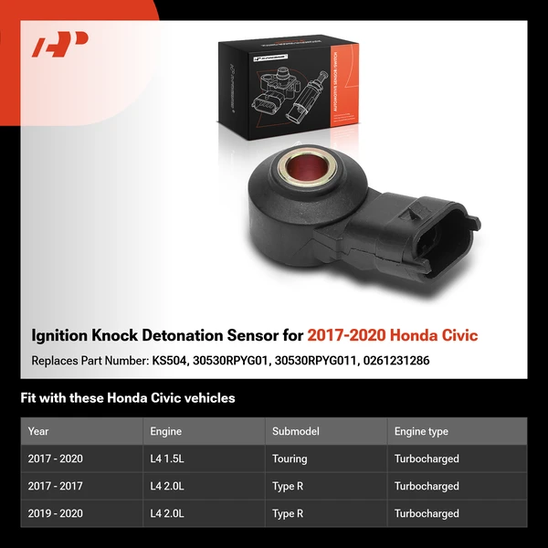 Ignition Knock Detonation Sensor for 2017-2020 Honda Civic