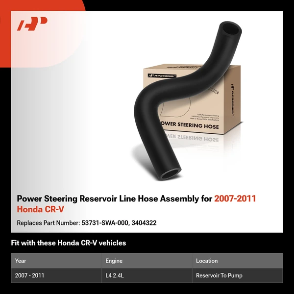 Power Steering Reservoir Line Hose Assembly for 2007-2011 Honda CR-V
