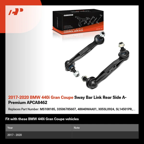 2017-2020 BMW 440i Gran Coupe Sway Bar Link Rear Side A-Premium APCA8462
