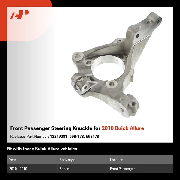 Front Passenger Steering Knuckle for 2010 Buick Allure