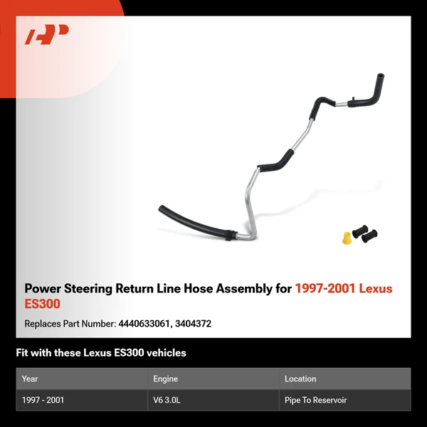 Power Steering Return Line Hose Assembly for 1997-2001 Lexus ES300