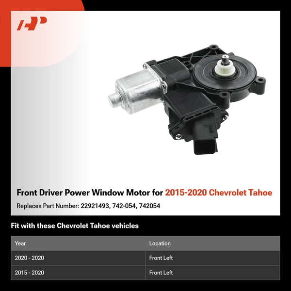 Front Driver Power Window Motor for 2015-2020 Chevrolet Tahoe