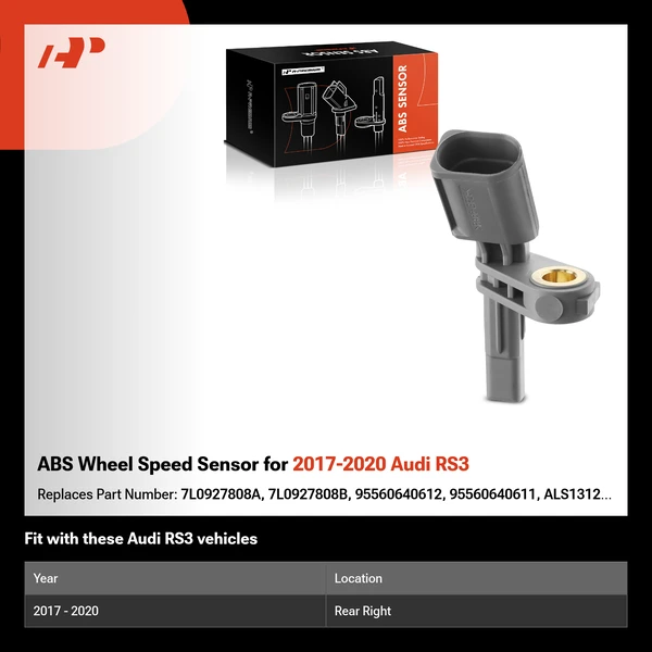 ABS Wheel Speed Sensor for 2017-2020 Audi RS3