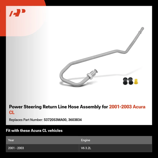 Power Steering Return Line Hose Assembly for 2001-2003 Acura CL