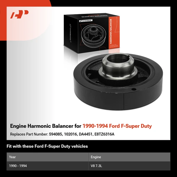 Engine Harmonic Balancer for 1990-1994 Ford F-Super Duty