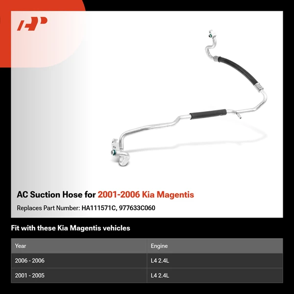 AC Suction Hose for 2001-2006 Kia Magentis