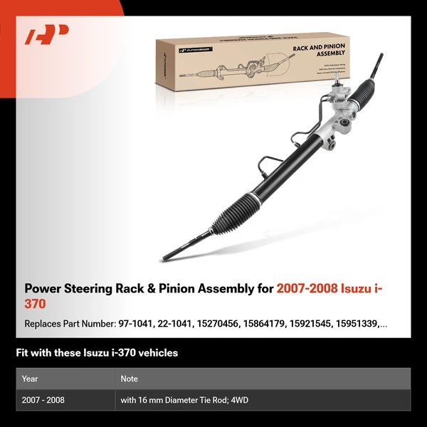 Power Steering Rack & Pinion Assembly for 2007-2008 Isuzu i-370