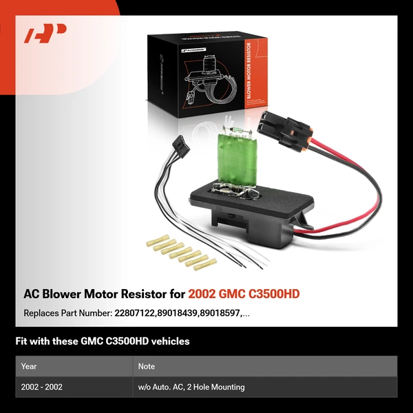 AC Blower Motor Resistor for 2002 GMC C3500HD