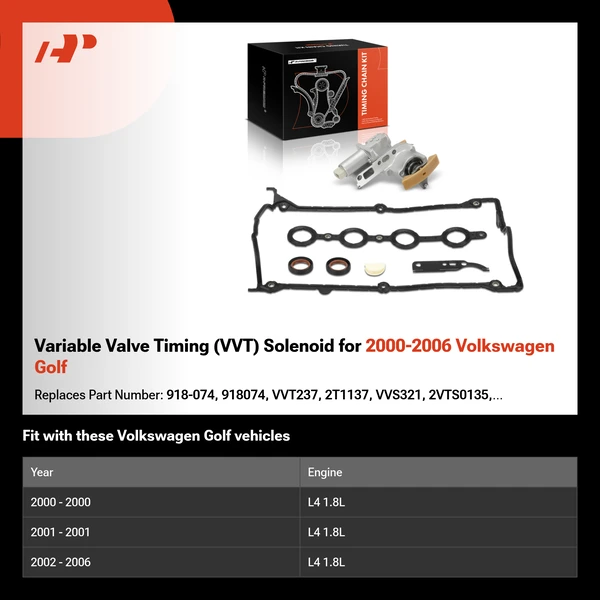 Variable Valve Timing (VVT) Solenoid for 2000-2006 Volkswagen Golf