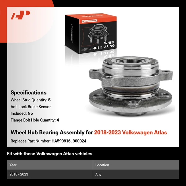 Wheel Hub Bearing Assembly for 2018-2023 Volkswagen Atlas