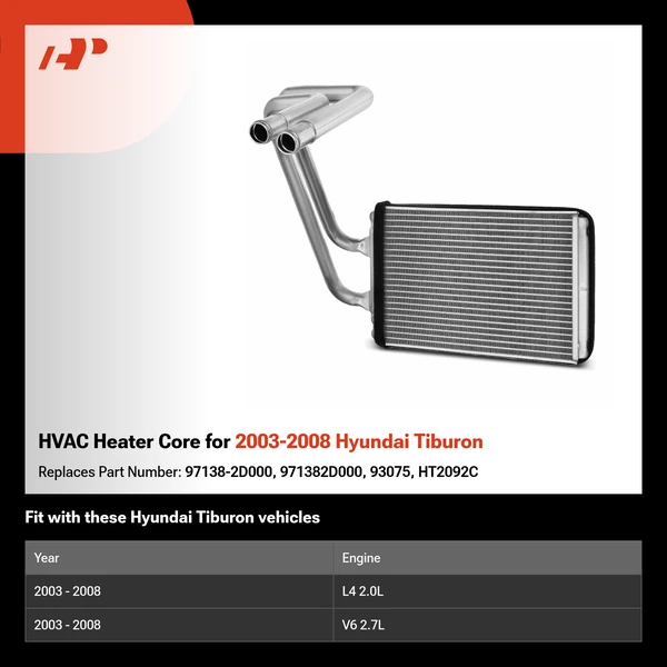 HVAC Heater Core for 2003-2008 Hyundai Tiburon