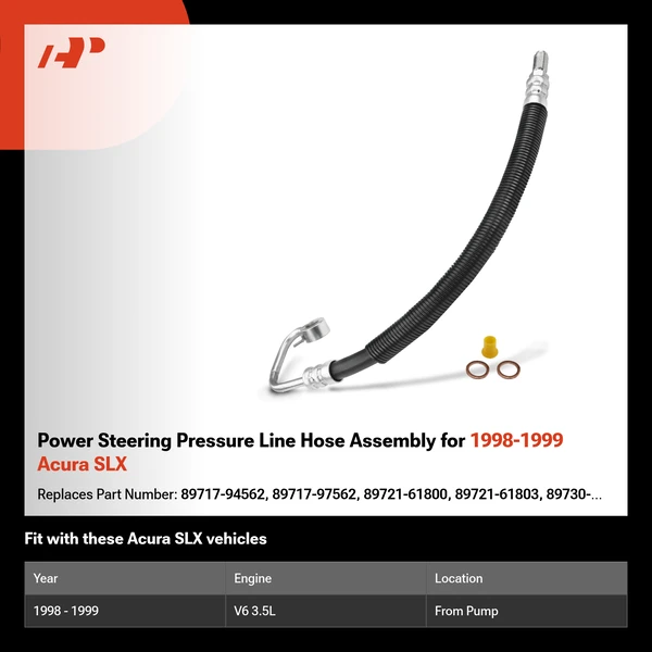 Power Steering Pressure Line Hose Assembly for 1998-1999 Acura SLX