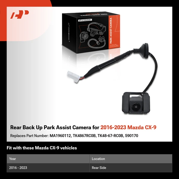 Rear Back Up Park Assist Camera for 2016-2023 Mazda CX-9
