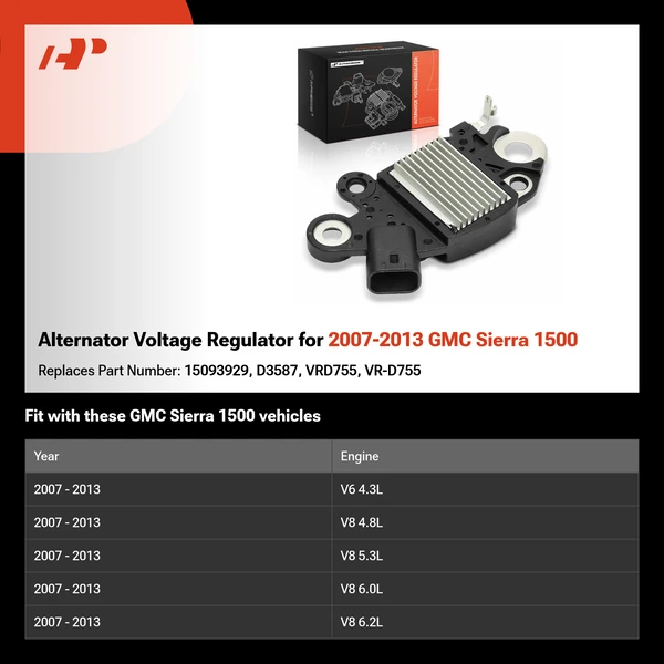 Alternator Voltage Regulator for 2007-2013 GMC Sierra 1500