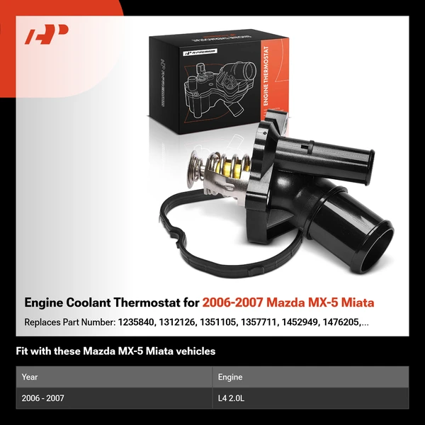 Engine Coolant Thermostat for 2006-2007 Mazda MX-5 Miata