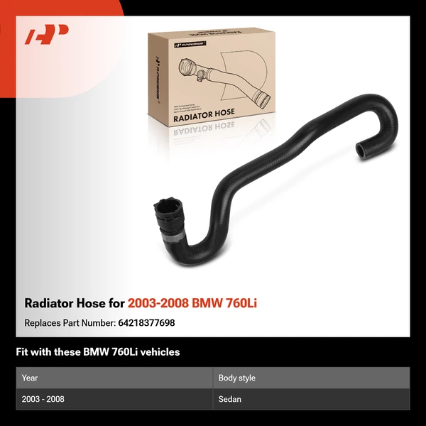 Radiator Hose for 2003-2008 BMW 760Li