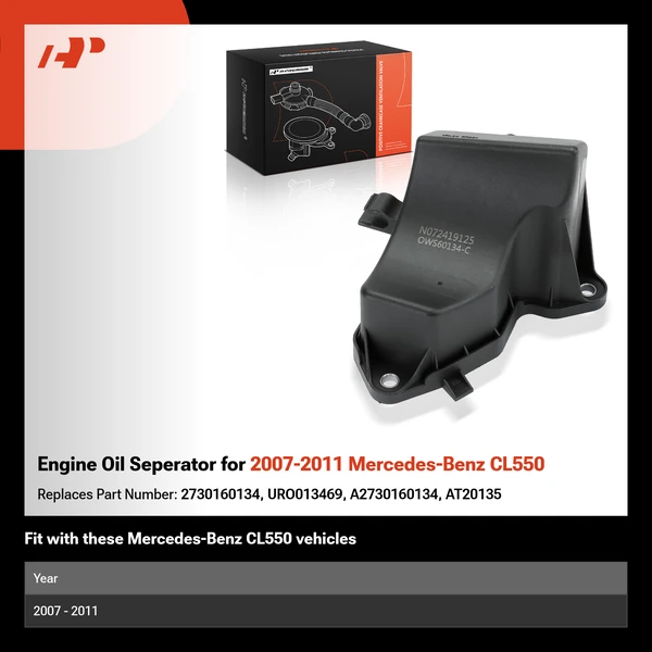 Engine Oil Seperator for 2007-2011 Mercedes-Benz CL550