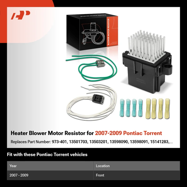 Heater Blower Motor Resistor for 2007-2009 Pontiac Torrent