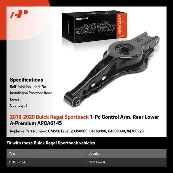 2018-2020 Buick Regal Sportback 1-Pc Control Arm, Rear Lower A-Premium APCA6145