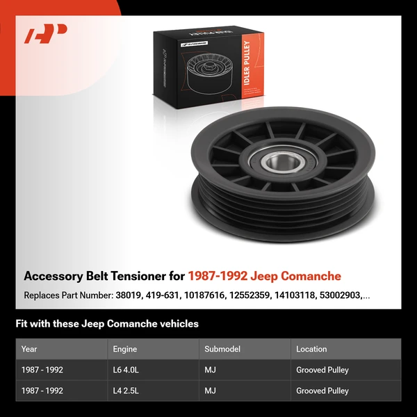 Accessory Belt Tensioner for 1987-1992 Jeep Comanche