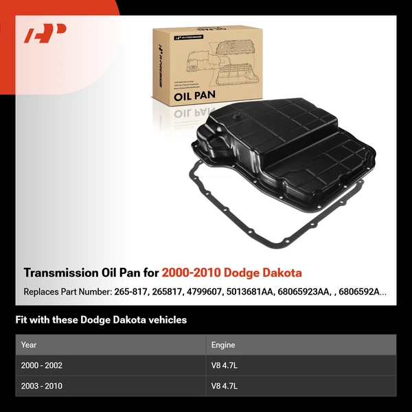 Transmission Oil Pan for 2000-2010 Dodge Dakota