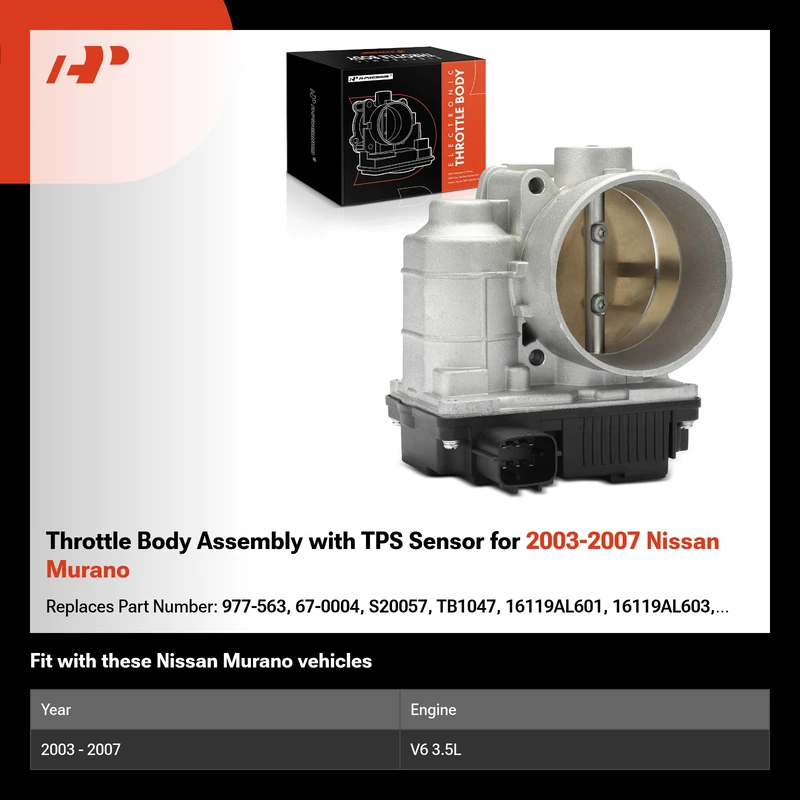 Throttle Body Assembly with TPS Sensor for 2003-2007 Nissan Murano