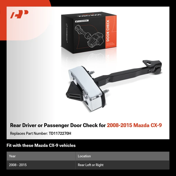 Rear Driver or Passenger Door Check for 2008-2015 Mazda CX-9