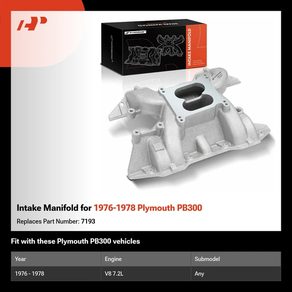 Intake Manifold for 1976-1978 Plymouth PB300