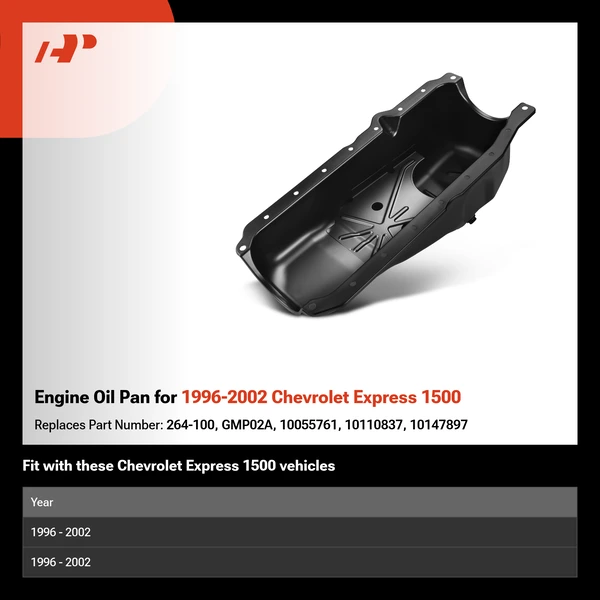 Engine Oil Pan for 1996-2002 Chevrolet Express 1500