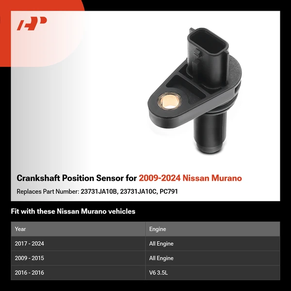 Crankshaft Position Sensor for 2009-2024 Nissan Murano