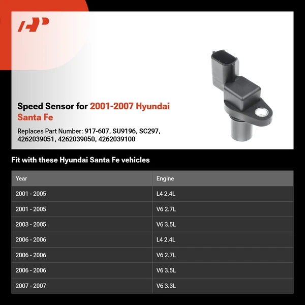 Speed Sensor for 2001-2007 Hyundai Santa Fe