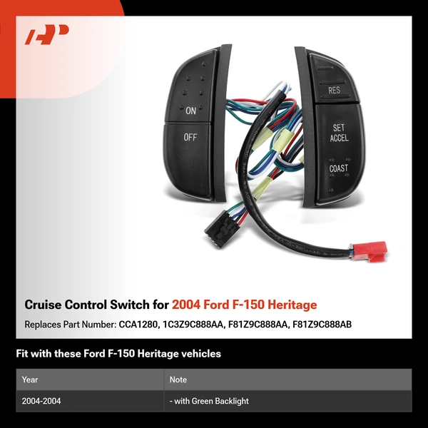 Cruise Control Switch for 2004 Ford F-150 Heritage