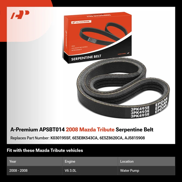 A-Premium APSBT014 2008 Mazda Tribute Serpentine Belt