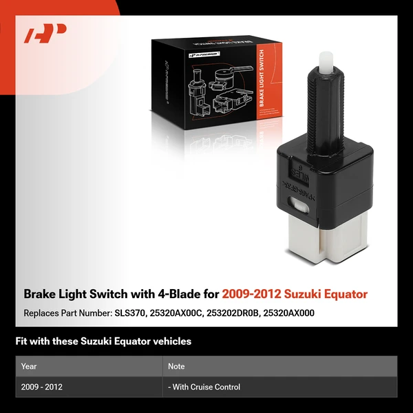 Brake Light Switch with 4-Blade for 2009-2012 Suzuki Equator