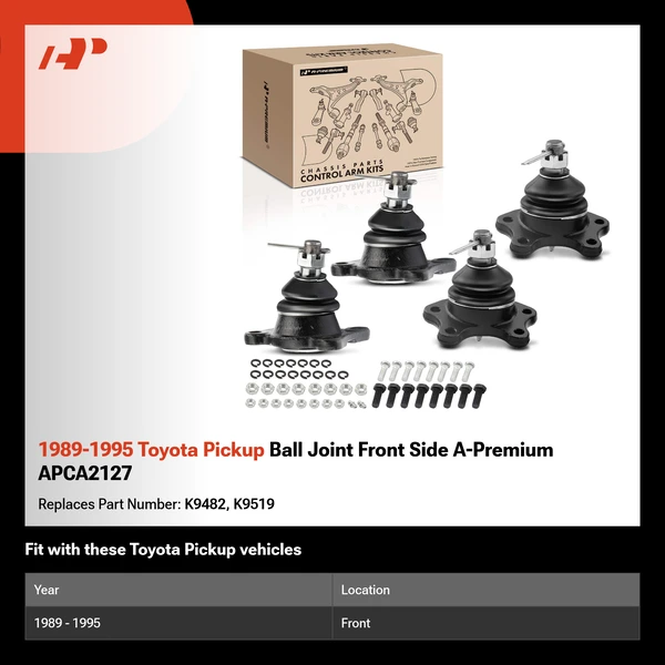 1989-1995 Toyota Pickup Ball Joint Front Side A-Premium APCA2127