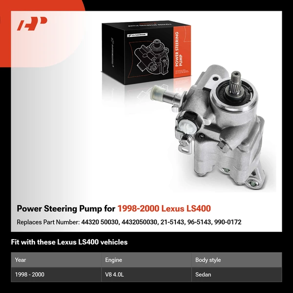 Power Steering Pump for 1998-2000 Lexus LS400