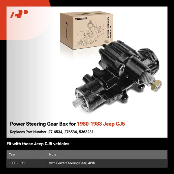 Power Steering Gear Box for 1980-1983 Jeep CJ5