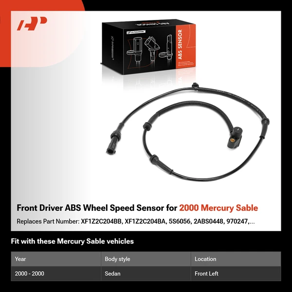 Front Driver ABS Wheel Speed Sensor for 2000 Mercury Sable