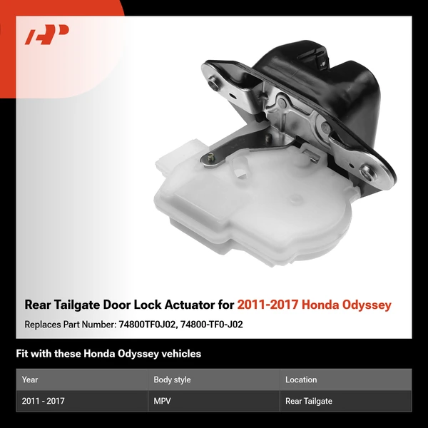 Rear Tailgate Door Lock Actuator for 2011-2017 Honda Odyssey