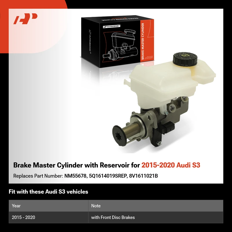 Brake Master Cylinder with Reservoir for 2015-2020 Audi S3