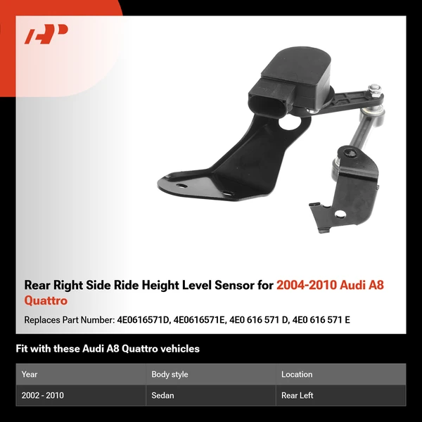 Rear Right Side Ride Height Level Sensor for 2004-2010 Audi A8 Quattro