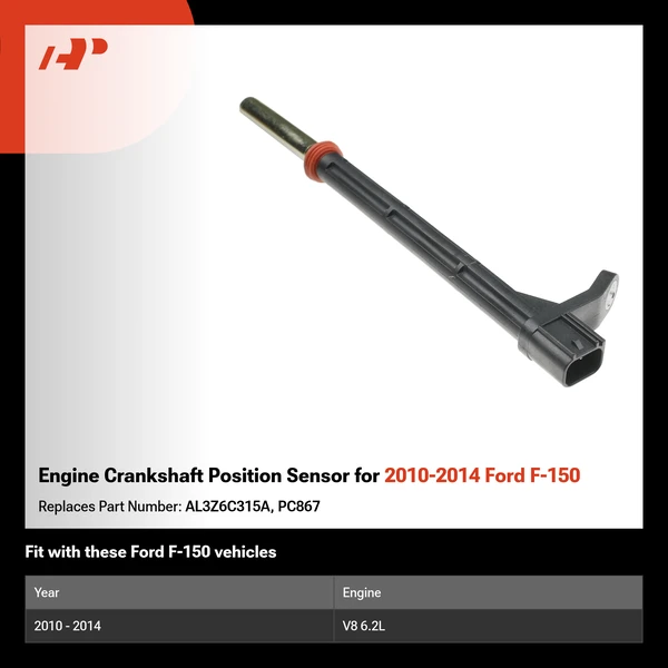 Engine Crankshaft Position Sensor for 2010-2014 Ford F-150