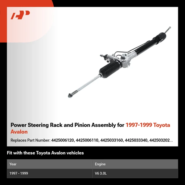 Power Steering Rack and Pinion Assembly for 1997-1999 Toyota Avalon